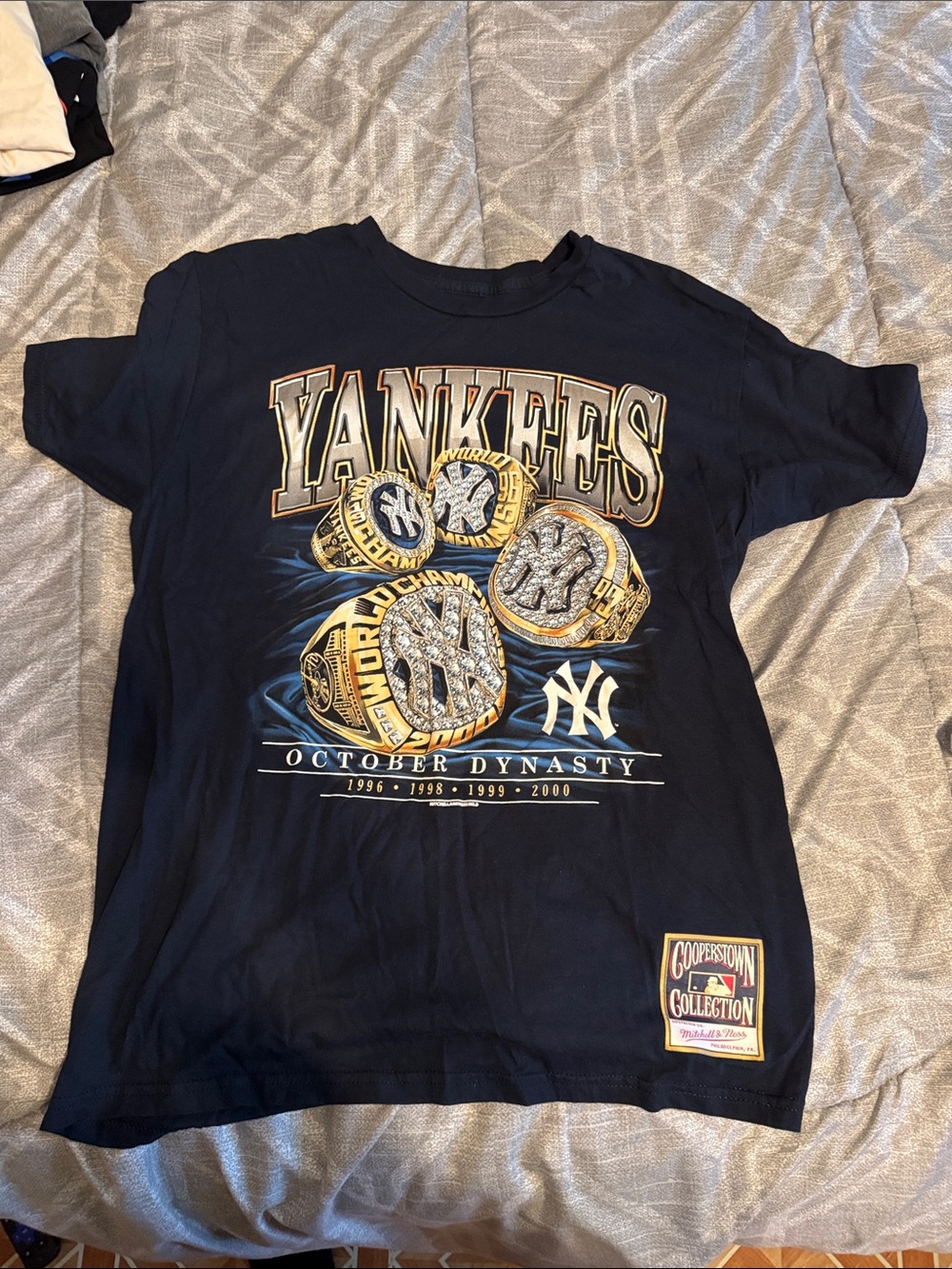 Mitchell & Ness Navy Yankees "October Dynasty" Short Sleeve Tee